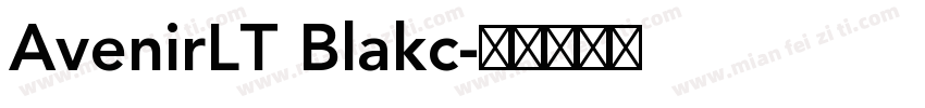 AvenirLT Blakc字体转换